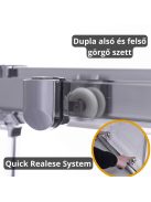Stuxi Sydney 120 cm széles toló zuhanyajtó 6 mm vastag vízlepergető biztonsági üveggel, króm elemekkel, 200 cm magas