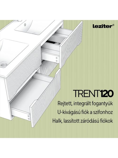 Trent 120 alsó szekrény mosdóval