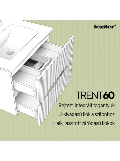 Trent 60 alsó szekrény mosdóval