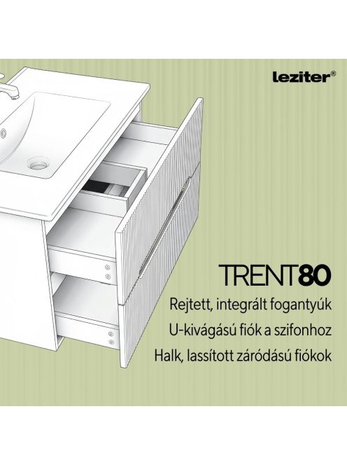 Trent 80 alsó szekrény mosdóval
