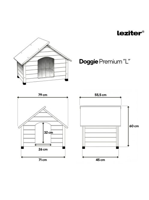 Doggie Premium hőszigetelt kutyaház "L"