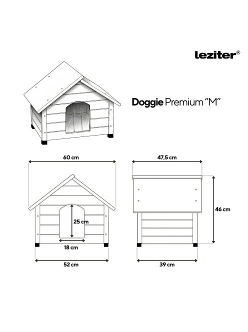 Doggie Premium hőszigetelt kutyaház "M"