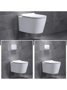 Ride fali, rimless WC soft close ülőkével